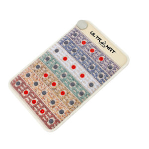 Ultramat Mini Rainbow Chakra Cleansing Mat with 7 Different Natural Gemstones