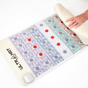 Ultramat Roll Up Rainbow Chakra Cleansing Mat with 7 Different Natural Gems